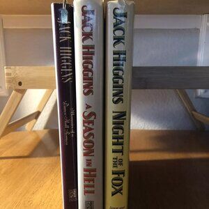 JACK HIGGINS - LOT OF 3 Novels Mystery Vintage 1986 1989 HARDCOVER Dust Jacket